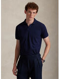 POLO IN PIQU&Eacute; STRETCH CUSTOM, REFINED NAVY/C7587, thumb