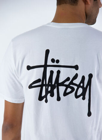 T-SHIRT BASIC STUSSY, WHITE, small