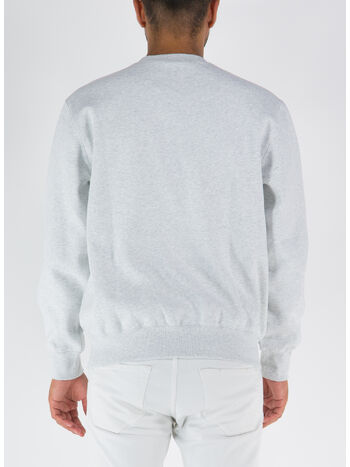 FELPA CON LOGO RICAMATO, 10GXX ASH HEATHER/ROCKET, small