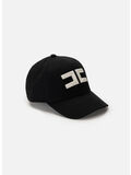 CAPPELLO BASEBALL IN CANVAS CON RICAMO, 110 NERO, thumb