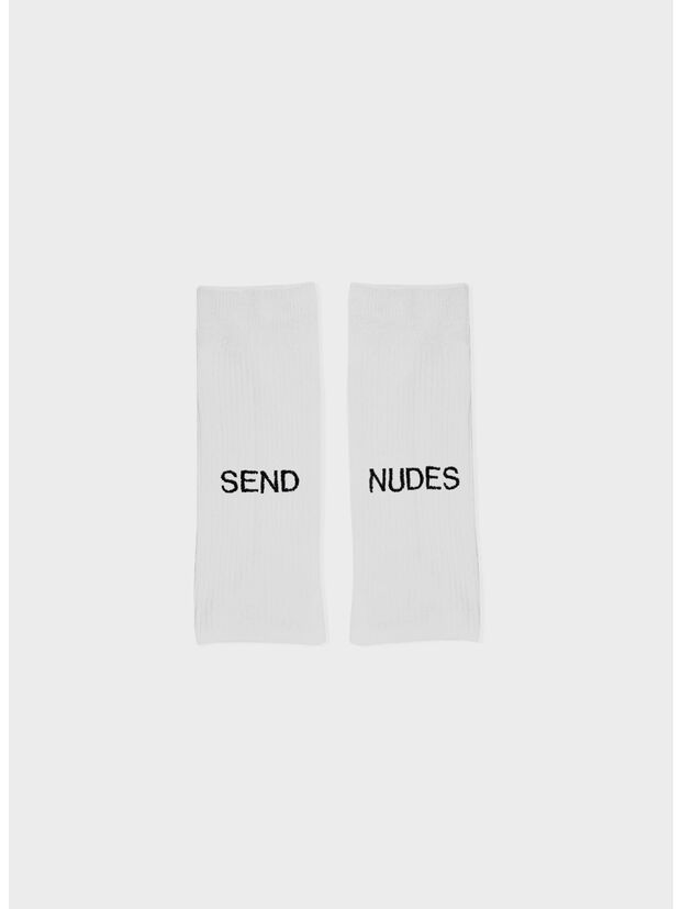 CALZINO SEND NUDES, WHITE, large