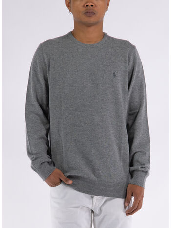 MAGLIONE GIROCOLLO, FAWN GREY HEATHER, small