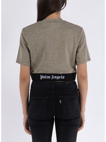 T-SHIRT LUREX LOGO TAPE, 7610 GOLD BLACK, small