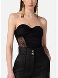 BODY BUSTIER IN LYCRA CON STAMPA FLOCK, 110 NERO, thumb