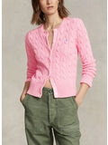 CARDIGAN IN MAGLIA TRECCIATA, CARMEL PINK, thumb