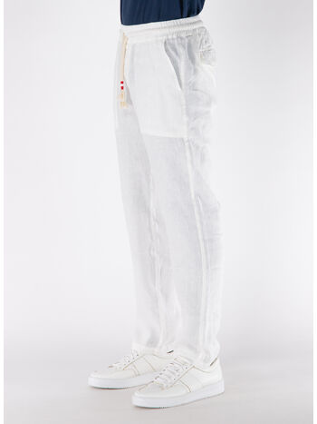 PANTALONE CALAIS LINEN, 01896H 01 WHITE, small