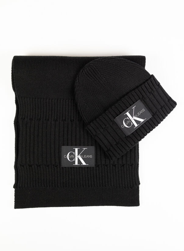 CALVIN KLEIN KIT CAPPELLO E SCIARPA Nero Uomo | Selecteur