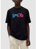 T-SHIRT DUO PRINT LOGO, BLACK, thumb