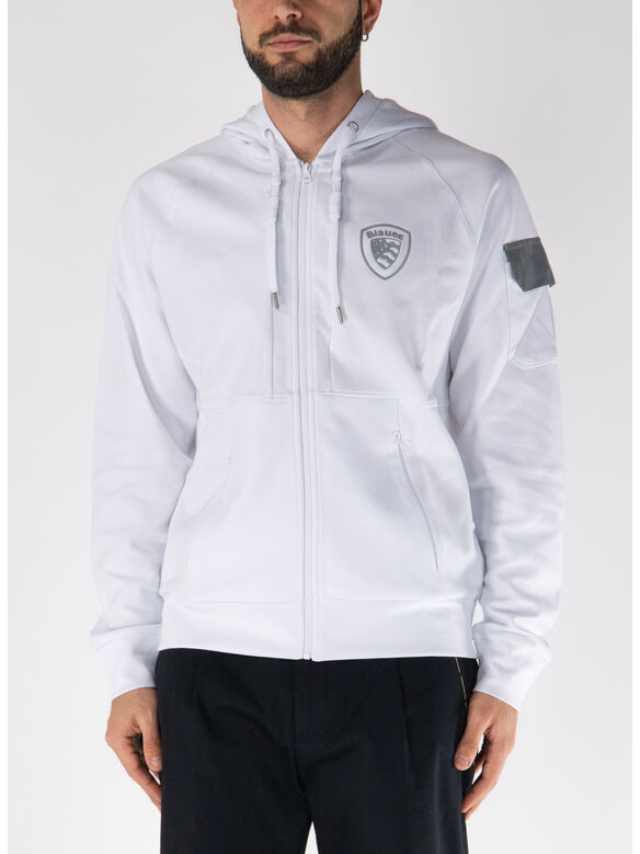 FELPA HOODIE BEAL, 100 BIANCO OTTICO, medium
