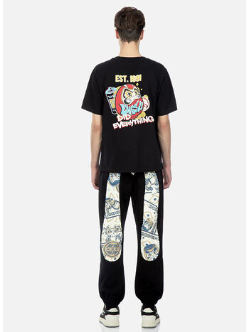 T-SHIRT GRAFFITI DARUMA PRINTED SS TEE, BLACK BLACK, small