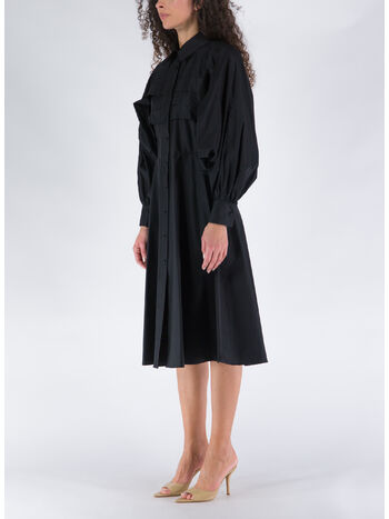 ABITO POPELINE MIDI, 0002-NERO, small