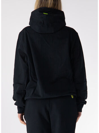 FELPA HOODIE ICONIC SMILE UNISEX, 110 NERO/BLACK, small