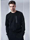 FELPA PIQUET ZIP, NERO, thumb