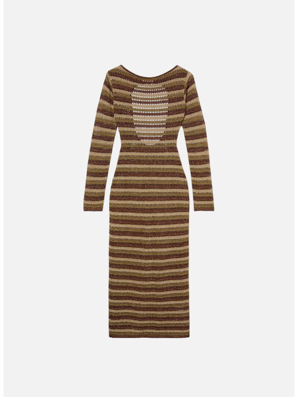 ABITO ROBYN, 00492L STRIPES LUREX GOLD, medium