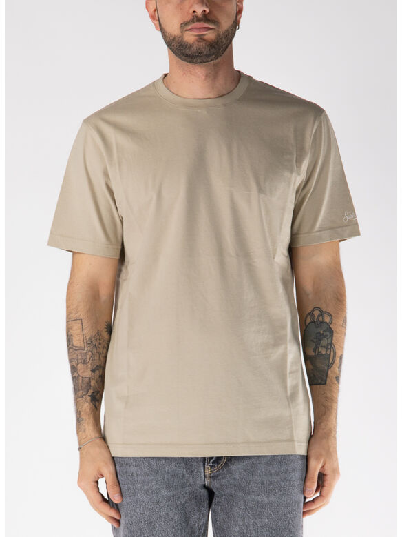 T-SHIRT DOVER IN JERSEY DI COTONE CON RICAMO ST. BARTH, 01801H 10H EMB, medium