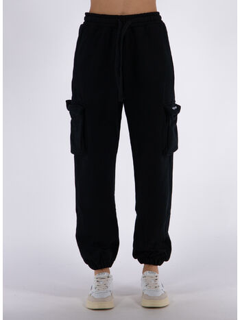 PANTALONE JOGGER CON TASCHE, NERO, small