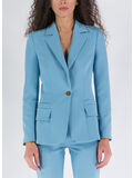 GIACCA MONOPETTO IN DOPPIO CREPE STRETCH, 016 CARTADAZUCCHERO, thumb