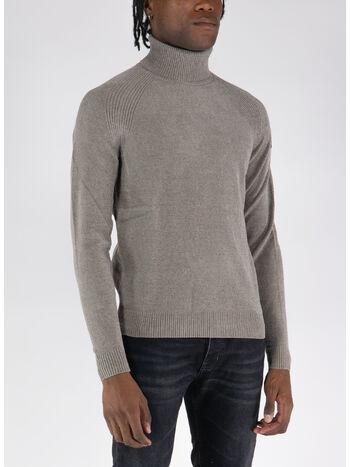 MAGLIONE COLLO ALTO, 84 SABBIA, small