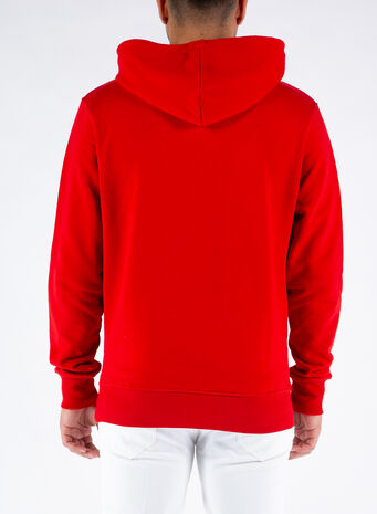 FELPA CON CAPPUCCIO, 040ROSSO, small