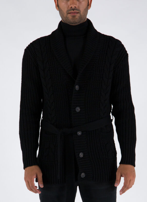 MAGLIONE CARDIGAN, NERO, large