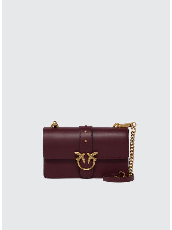 BORSA LOVE ONE MINI ST. SMALL, W34Q BORGOGNA-ANTIQUE GOLD, medium