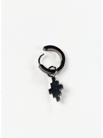 ORECCHINI CROSS PENDENTE, 1000 BLACK, small