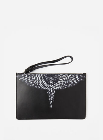 POCHETTE PDP CROSS WINGS, BLACK/WHITE, small