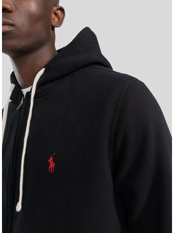 FELPA FULL ZIP FLEECE, POLO BLACK, small