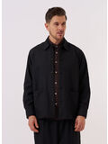 CAMICIA TROPICAL SUITING TRAVAIL, BLACK, thumb
