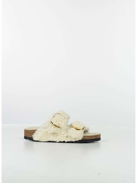 CIABATTA ARIZONA BIG BUCKLE SHEARLING, EGGSHELL, medium