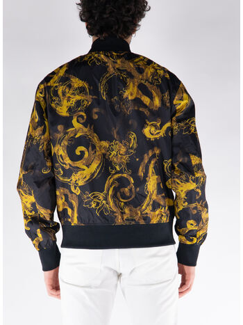 GIACCA BOMBER DOUBLE-FACE WATERCOLOUR COUTURE, G89 BLACK/GOLD, small