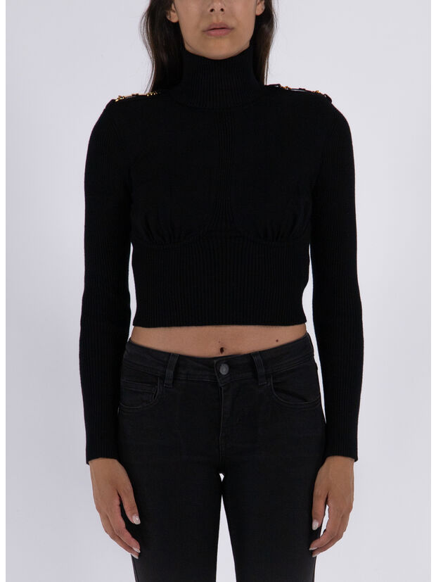 MAGLIONE TURTLE NECK, 110 NERO, large