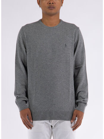 MAGLIONE GIROCOLLO, FAWN GREY HEATHER, small