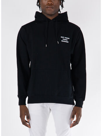 FELPA HOODIE SLOGAN, BL BLACK, small