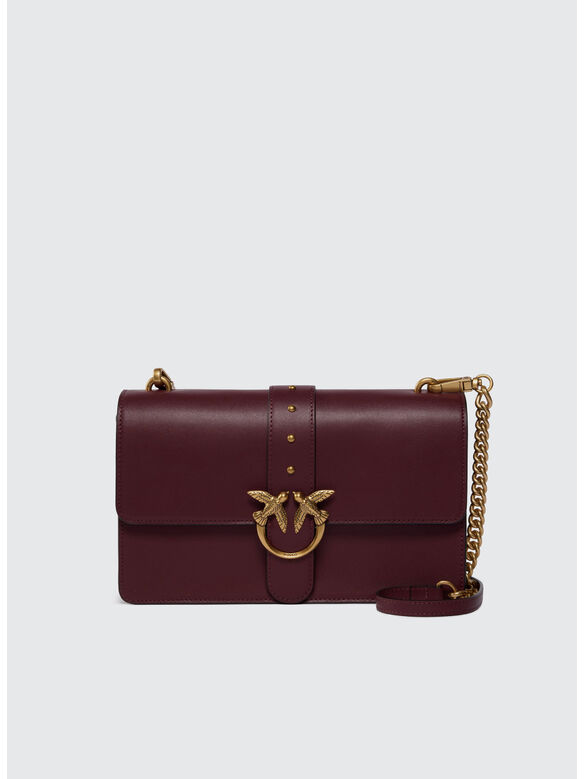BORSA LOVE ONE CLASSIC ST. SMALL, W34Q BORGOGNA-ANTIQUE GOLD, medium