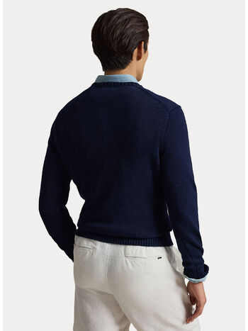 MAGLIONE MANICHE LUNGHE, HUNTER NAVY W/ C8135 PP, small