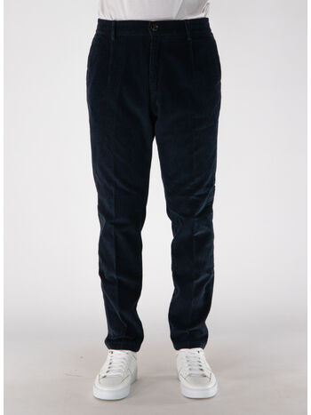 PANTALONE IN VELLUTO MITTE, 524 BLU, small