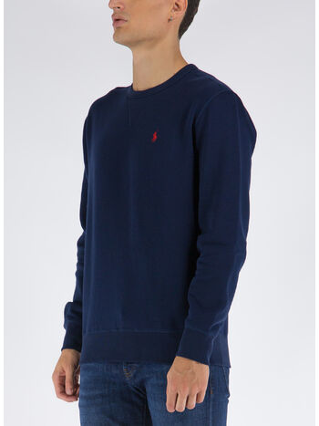 FELPA GIROCOLLO CON LOGO RICAMATO, CRUISE NAVY, small