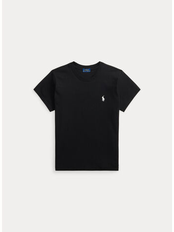 T-SHIRT LOGO RICAMATO, POLO BLACK, small