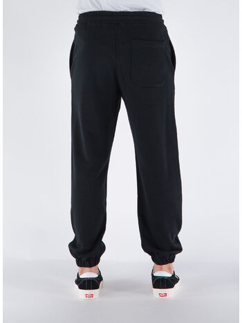 PANTALONE IN FELPA CON STAMPA, V2 NERO, small