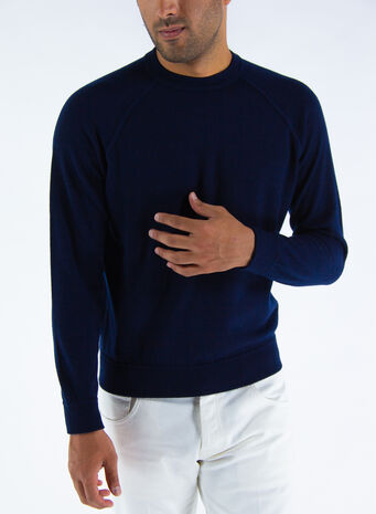 MAGLIONE GIROCOLLO, 890NAVY, small