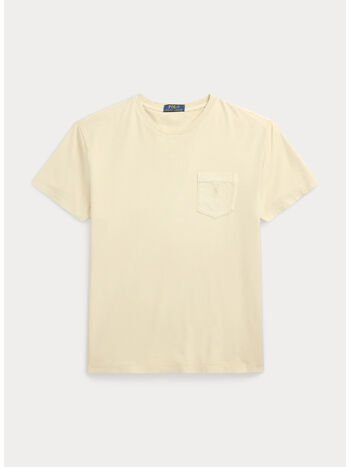 T-SHIRT CON TASCA A TINTURA MINERALE, NATURAL, small
