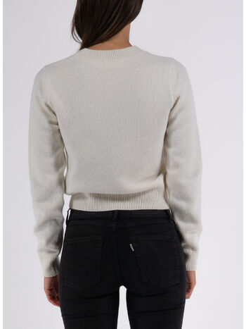 MAGLIONE CLASSIC LOGO, 0410 BUTTER BLACK, small