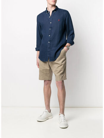 CAMICIA IN LINO, NEWPORT NAVY, small