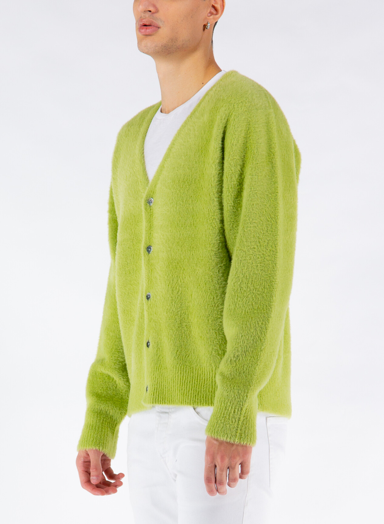 STUSSY CARDIGAN SHAGGY Green, Lime | Selecteur