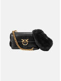 BORSA LOVE ONE MN LGHT IMIT.FUR H., Z99Q NERO-ANTIQUE GOLD, thumb