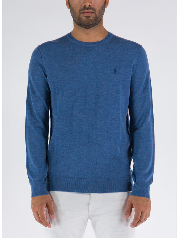 MAGLIONE GIROCOLLO, TWILIGHT BLUE HEATHE, large