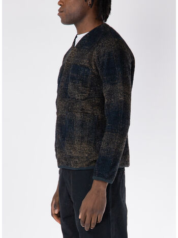 CARDIGAN AGU, NAVY/SAND, small