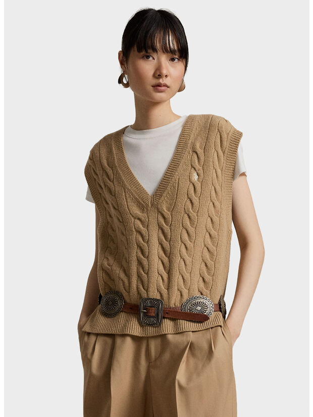 PULLOVER SMANICATO, COLLECTION CAMEL  MELANGE, large