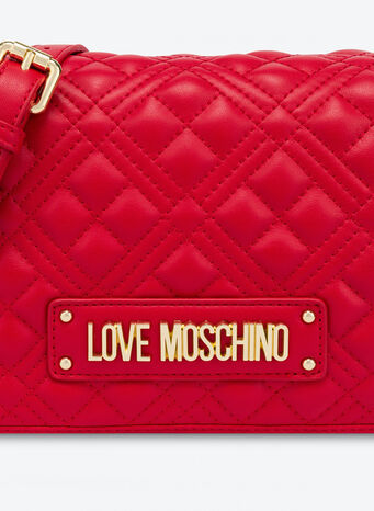 BORSA A TRACOLLA SHINY QUILTED, 500ROSSO, small